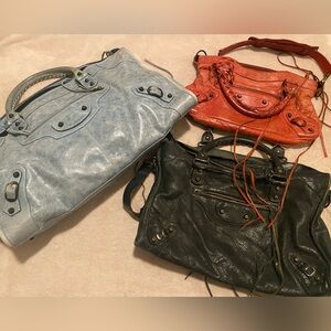 Balenciaga Black Leather City Bag